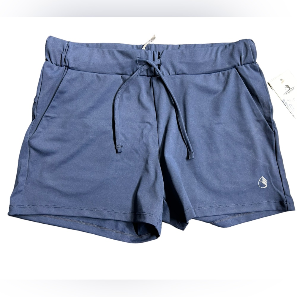 ICYZONE pull on navy blue shorts w pockets Size medium NWT